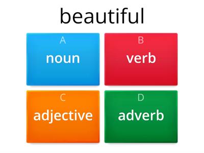 Nouns, verbs, adjectives and adverbs