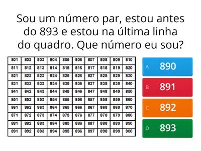 Vamos observar e aprender com os quadros numéricos?