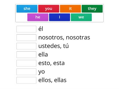 personal pronouns