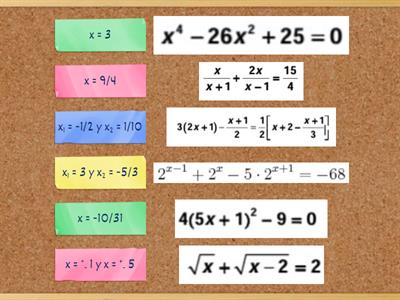 Resuelve las siguientes ecuaciones para 4º ESO