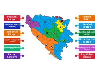 županije-kantoni Bosne i Hercegovine