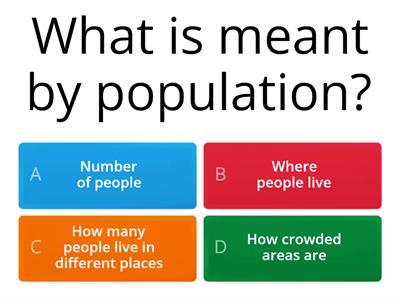 Geography : Population quiz