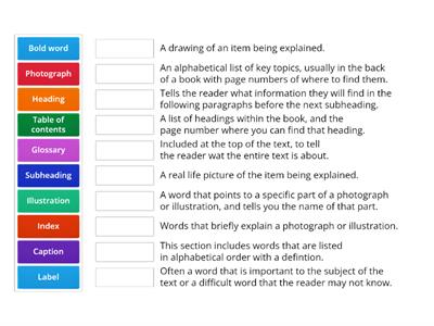 Non-fiction text features