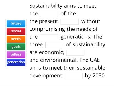Definition of Sustainability. Week 1