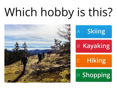 Hobbies and Free Time Activities Quiz