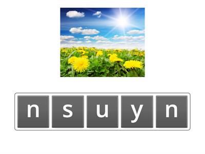 Weather unscramble (KB3) with pictures