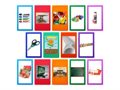 FF2 - U1 Our new things - School objects - flip tiles
