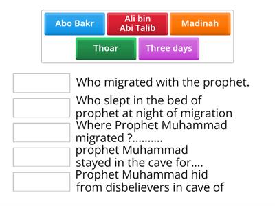  The migration from Makkah to Madinah