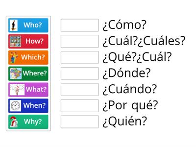 WH WORDS (English/ Spanish)