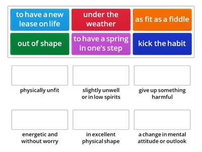 Healthy lifestyle idioms