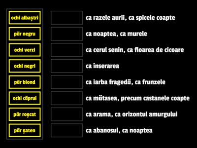 Descrierea unei ființe - însușiri fizice 