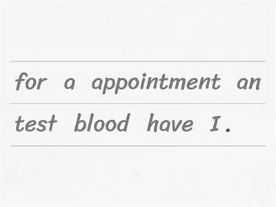 Sentences - Appointment check-in