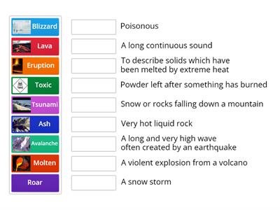 Weather- Natural Disasters - Key Vocabulary