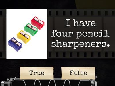 School Supplies: True or False