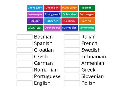 Good Morning in European Languages 