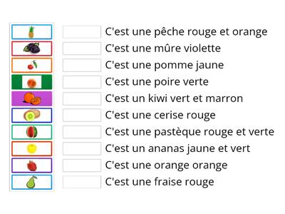 G1C Qu'est-ce que c'est?(les fruits)