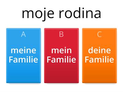 Opakování - můj/moje, tvůj/tvoje