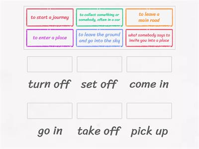 Phrasal Verbs connected with travel