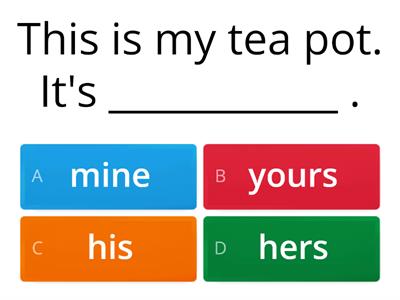 possessive pronouns D3