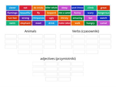  JE 4 unit 6 (animals, verbs, adjectives)