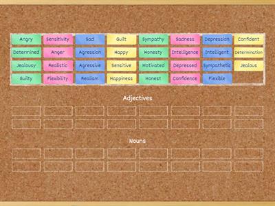 1ºano Adjectives and nouns