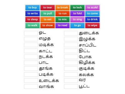 Adding "to" to Tamil verbs