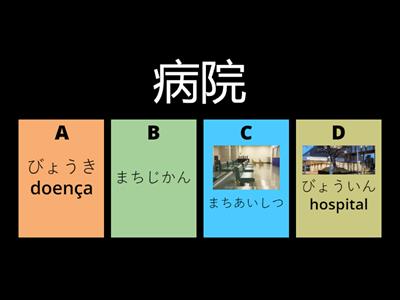 Teste 15 Jlpt N4 町　病院　病・院・医・科・薬・待・合・計