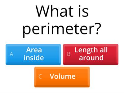 Maths quiz introduction to perimeter