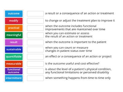 outcomes