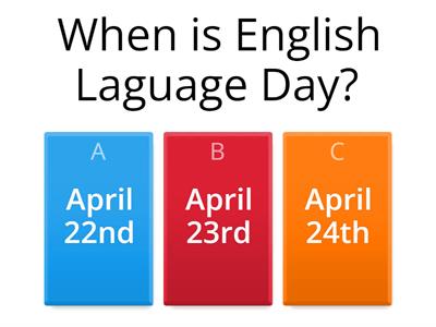 FUNNY FRIDAY: English Language Day