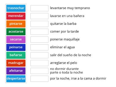 Las acciones de la rutina