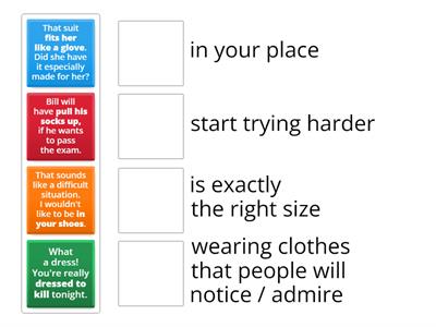 Clothing idioms