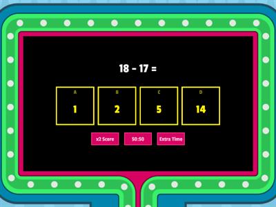 Subtraction Basic Facts