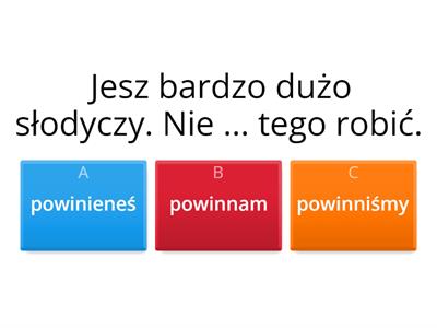 Powinien / powinna - test