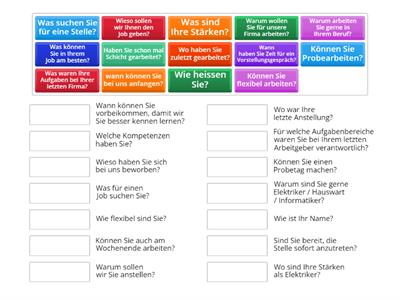 Telefontraining / Fragen