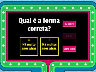 Quiz erros de português