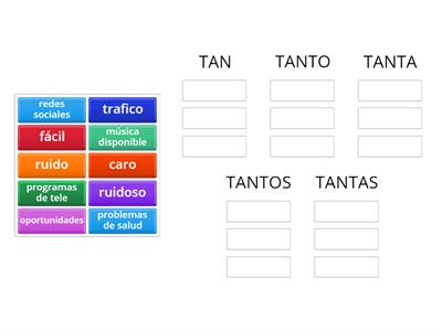  Ciudades TAN / TANTO / TANTOS