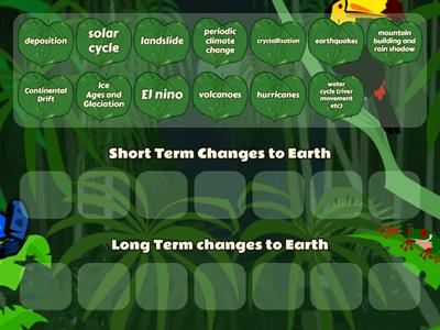 Short and Long Term Changes to Earth 