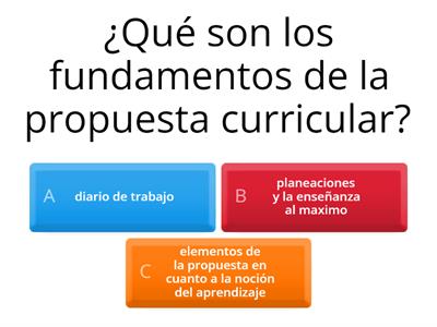 ACTIVIDAD FUNDAMENTOS DE LA PROPUESTA CURRICULAR