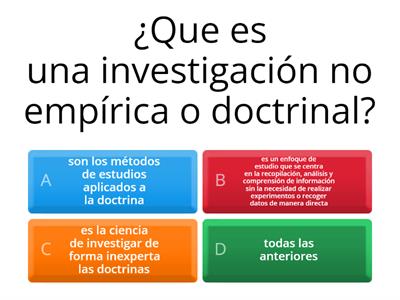 INVESTIGACION NO EMPIRICA O DOCTRINAL