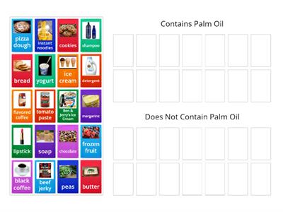 Products with Palm Oil