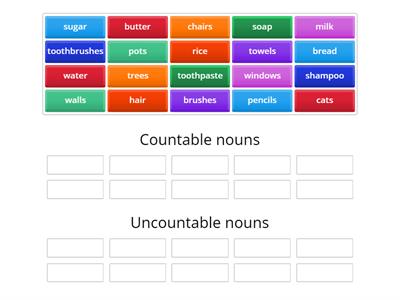 Countable and uncountable nouns