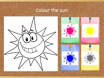 ML! Kid's box 1 - Unit 1: simple quiz (4 colours)