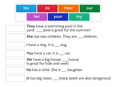  Possessive adjectives and subject pronouns