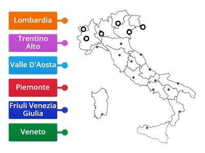 Regioni D'ITALIA (solo alcune regioni del Nord)