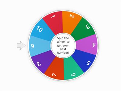 Numbers 1-10 Wheel Spin