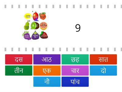 Numbers in hindi 1-10