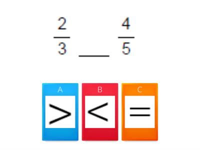 اختبار مقارنة كسور 