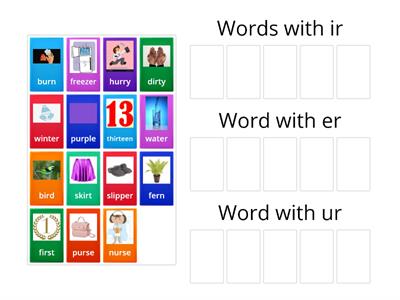  Words with Ûr sounds (er/ir/ur)      