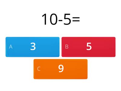 Scaderea numerelor in concentrul 0-10 